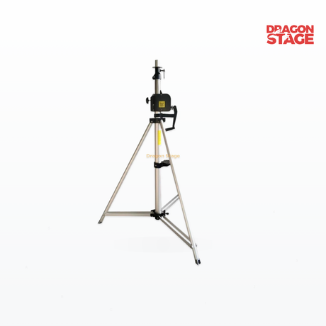 Adjustable Speaker Stand with Winch Lift System for Event Sound and Lighting Equipment