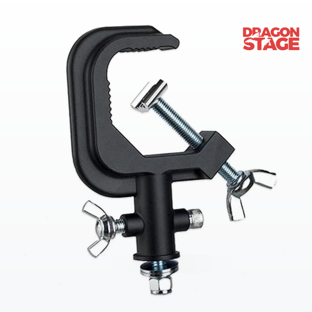 Compact Aluminium Lighting Clamp for Event Pipe Mounting, DJ Setups & Stage Productions