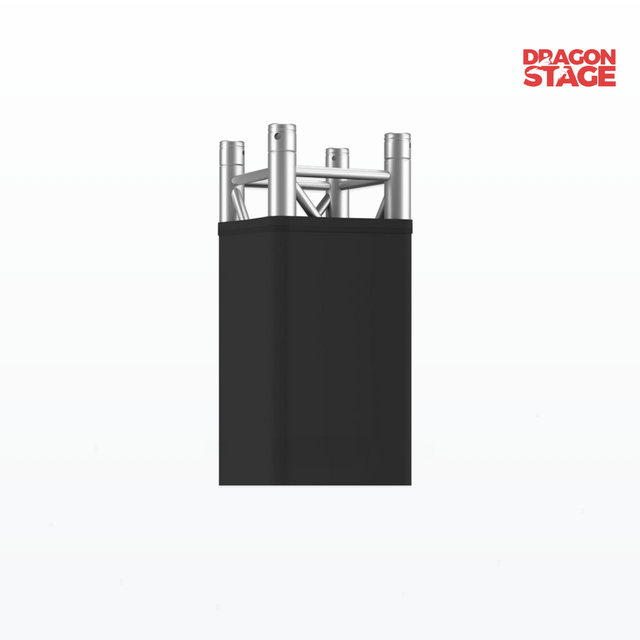 White / Black Lycra Truss Cover Sleeve for 290x290mm Square Truss – Custom Lengths