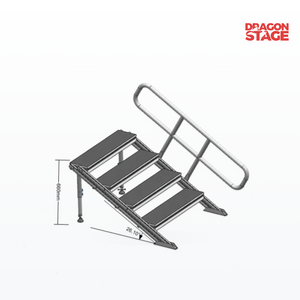 Aluminum Stage Stairs Handrails for Portable Event Stage Access