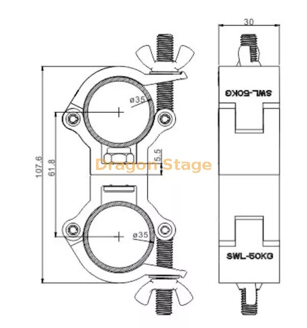 6061 Aluminium Double Swivel Coupler7.webp