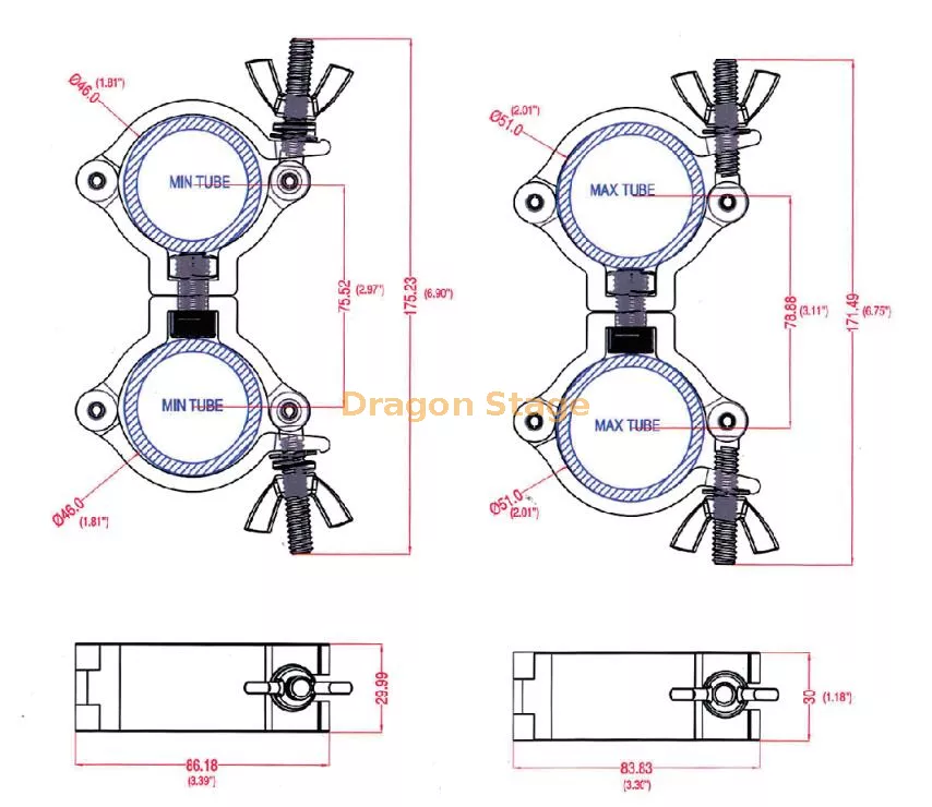 60kg Slimline Aluminum Double Clamp4.webp