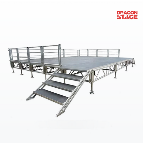 Aluminum Modular Brace Stage Railings / Baluster/ Handrails 1m high for Festival Stage