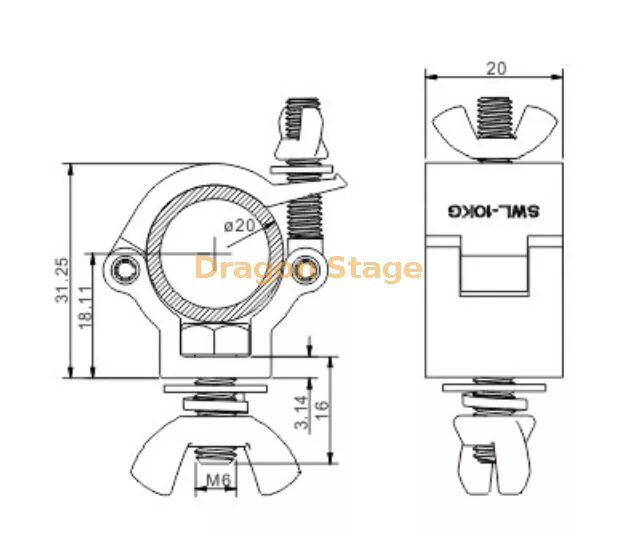 Mini 6061 Aluminium Tube Clamp6.webp