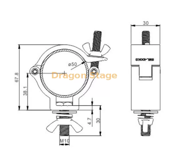 Black Aluminium Truss Clamp for Mobile DJ Rigs3.webp