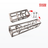 Silver 8x8in Aluminum Bolt Box Truss for Exhibition & Display Frames – Custom Length