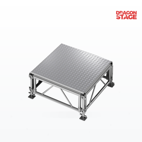 4' x 4' Aluminum Sheet Panel All-Terrain Height Adjustable Stage for Outdoor & Uneven Ground
