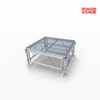 4' x 4' 18mm Tempered Glass Deck All-Terrain Height Adjustable Stage for Weddings, Church & Events
