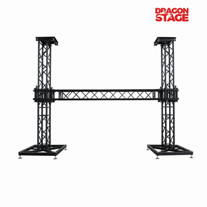 Black Goal Post Truss System with Manual Chain Hoist for LED Screen Hanging