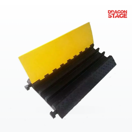 3-hole Rubber Cable Ramp for Exhibition Hall Cable Safeguard