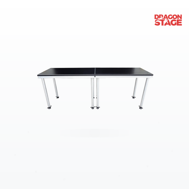 2.4m Long Modular DJ Table with Two 1.2m Sections & Removable Legs