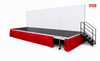 Stage skirting edge with Velcro-fixed ruffled 