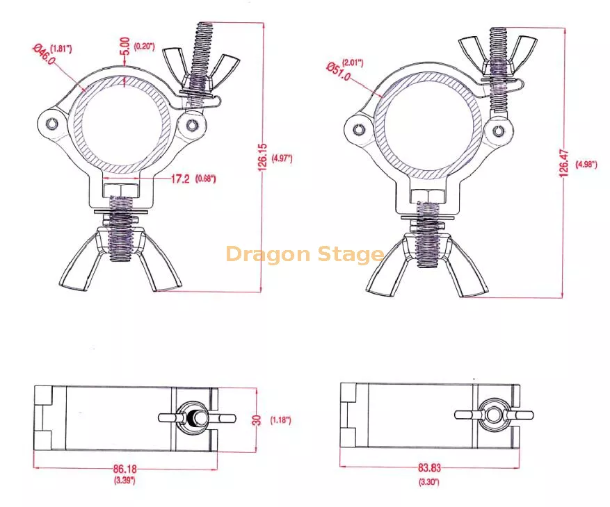 300kg Compact Aluminum Tube Clamp5.webp