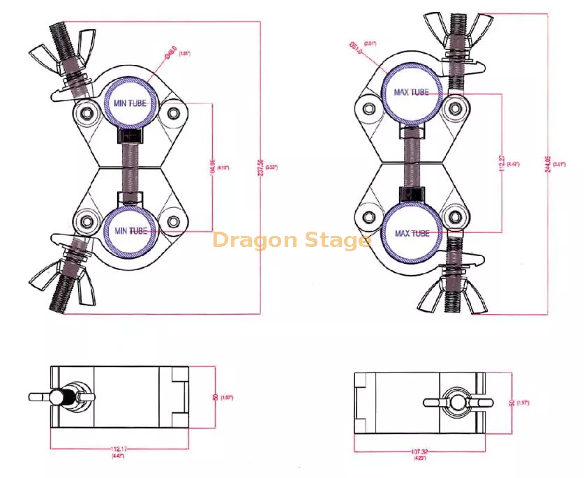300kg Aluminum Stage Lighting Truss Clamp3.webp