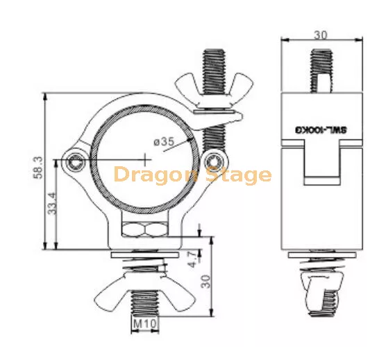 Aluminium Lighting Clamp for Compact Truss6.webp