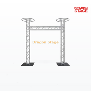 2.5m High × 2m Wide DJ Booth Truss Backdrop with Circular Top Rings