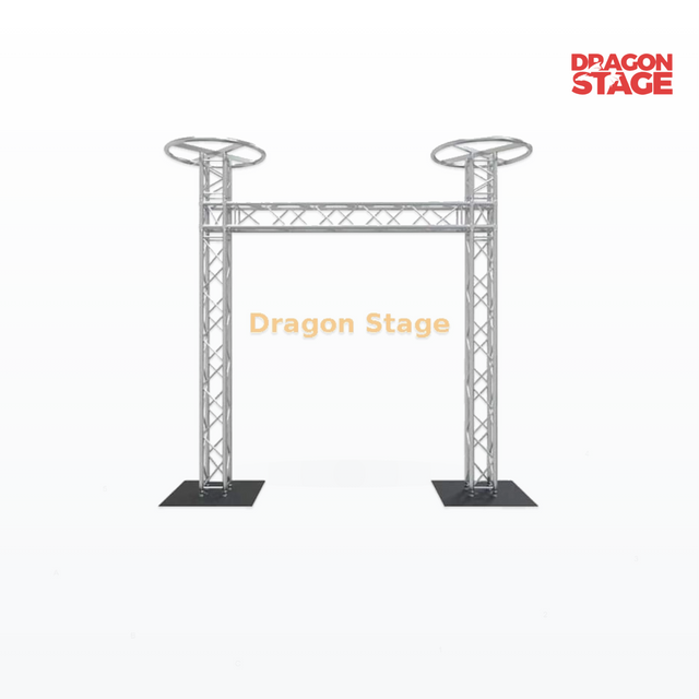 2.5m High × 2m Wide DJ Booth Truss Backdrop with Circular Top Rings
