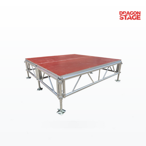 8x8ft Portable Truss-Braced Stage Platform Package with 2 Heavy Duty 4x8ft Decks for DJ, Wedding & Events