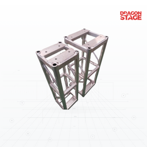 Heavy Duty 300mm Aluminum Plate-Ended Bolt Box Truss 3mm Wall – 0.5–2.5m Custom Length