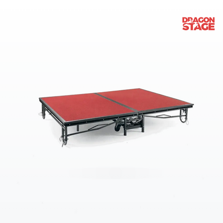 Steel Folding Portable Stage Platform 4x8ft / 6x8ft with Adjustable Height 0.4–0.8m