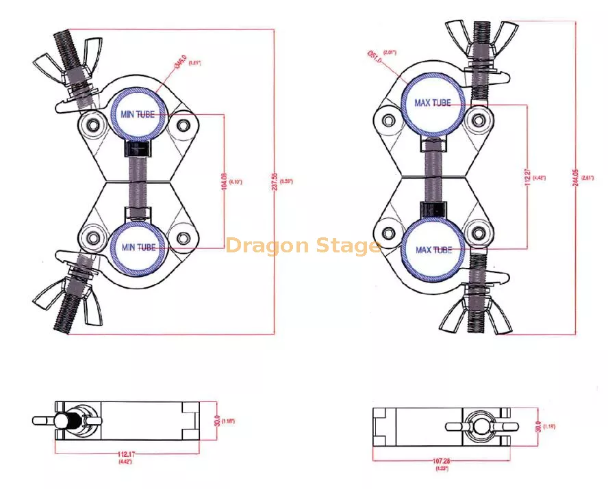 250kg Double Aluminum Swivel Coupler6.webp