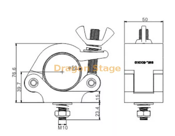 6061 Aluminium Narrow Truss Clamp3.webp