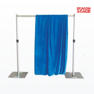 Pipe Hardware & Drape Kit, Forest Green Double Pleat Italian Velvet Fabric for Backdrop Partition Decoration