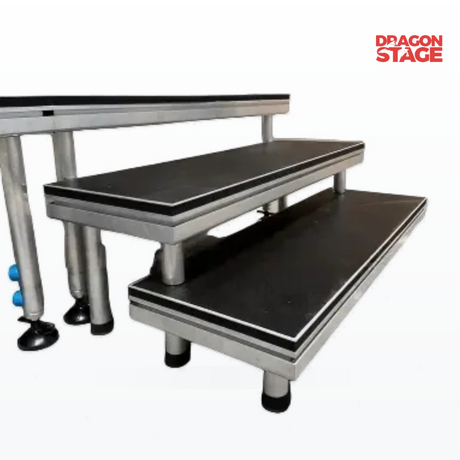 Aluminum Quick Stage Stairs 0.4m High 2-Step for Entertainment Performance