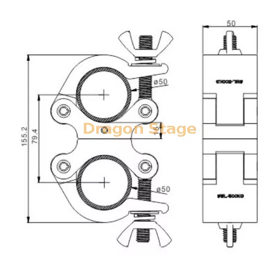 6061 Aluminium Dual Swivel O-Clamp7.webp