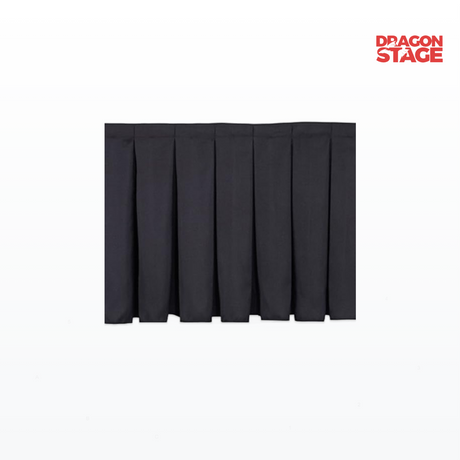 Fire Retardant Pleated Stage Skirt – Custom Size for Portable Stages